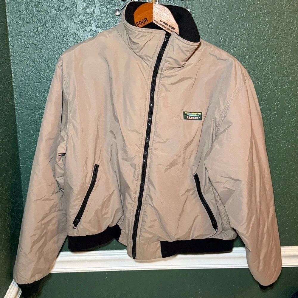 Vintage L.L. Bean Warm Up Jacket 5941 Men’s Small Nylon Fleece Lined USA 90s